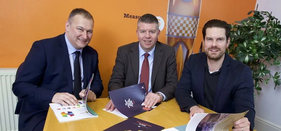 Darren Trice of Kaizen Consulting, Ian Atkinson of Finance Yorkshire and Chris Middleton of Ludo Stu