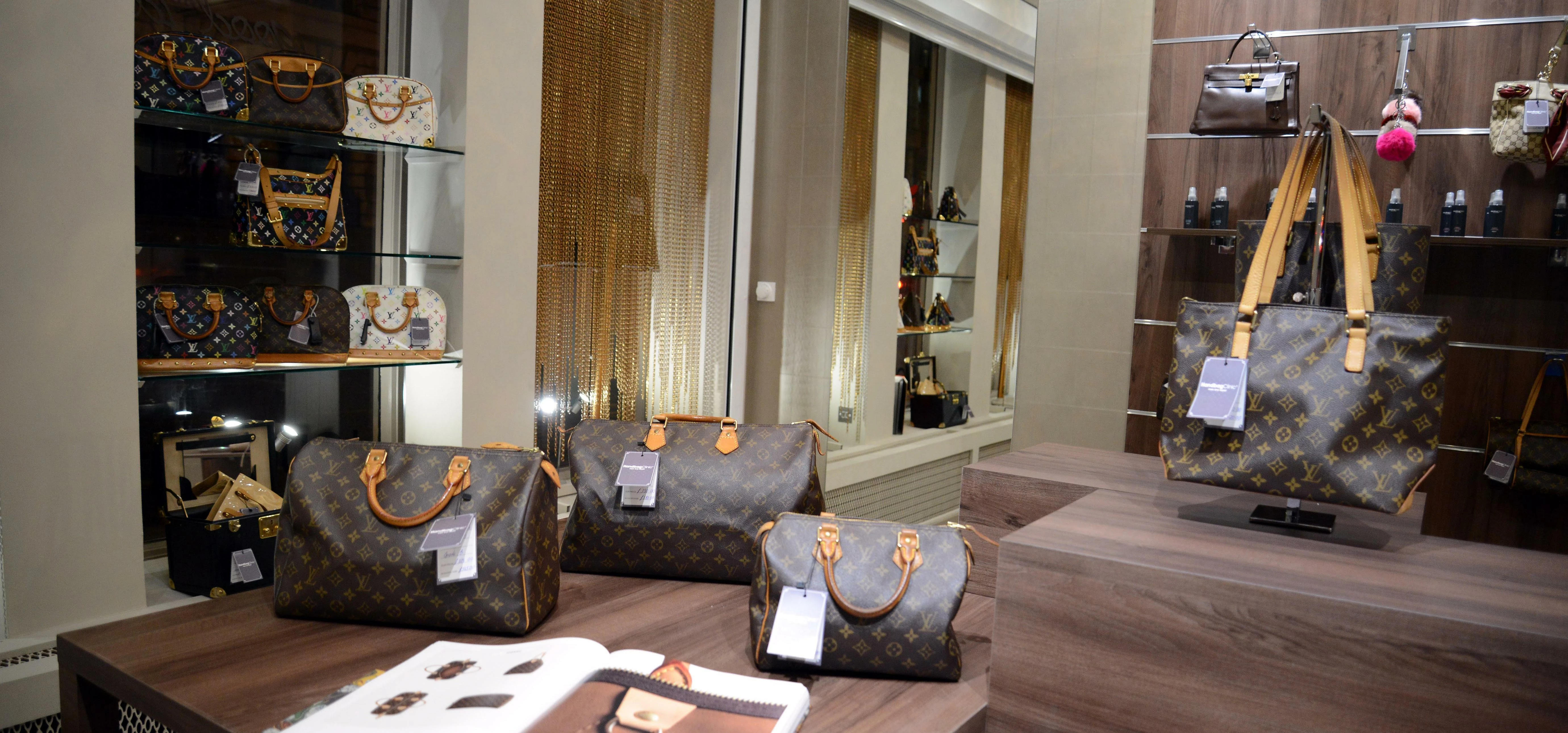 Louis Vuitton bags at the special Handbag Clinic event in Newcastle
