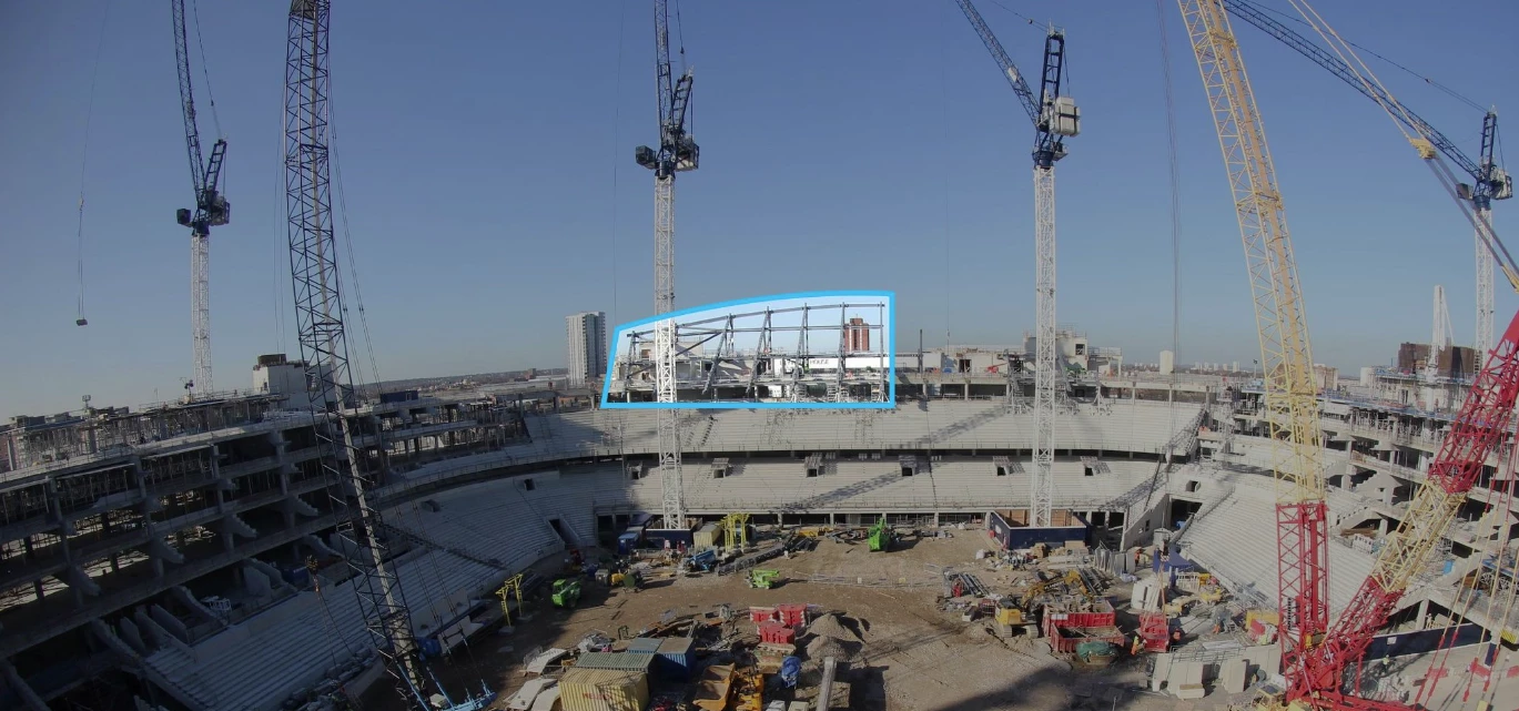 New images showing the steel works on the new North Stand. Image: THFC
