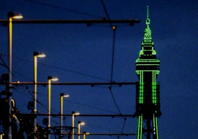 Blackpool Tower green 