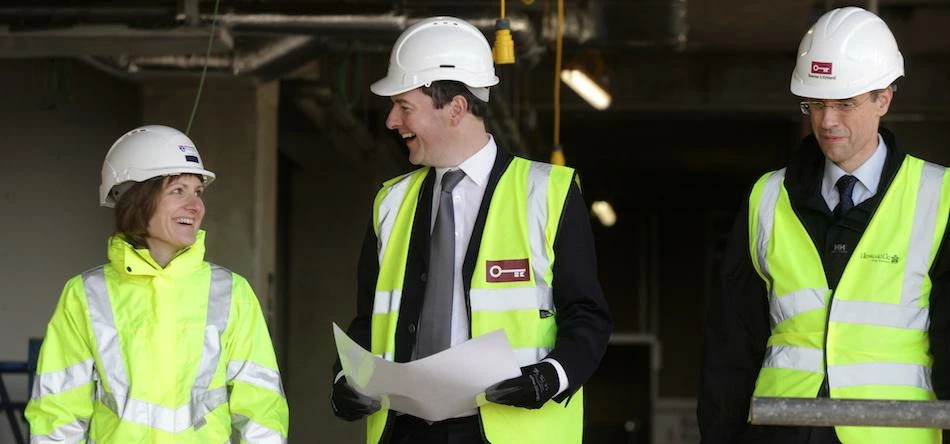Former Chancellor George Osborne paying a visit to the site of late.