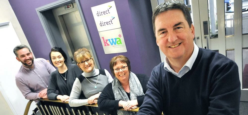 Laura Gillespie (second from right), operations manager at KWA, with members of the KWA team (from l