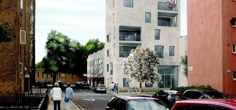 CGI of housing development in Varndell St, Camden
