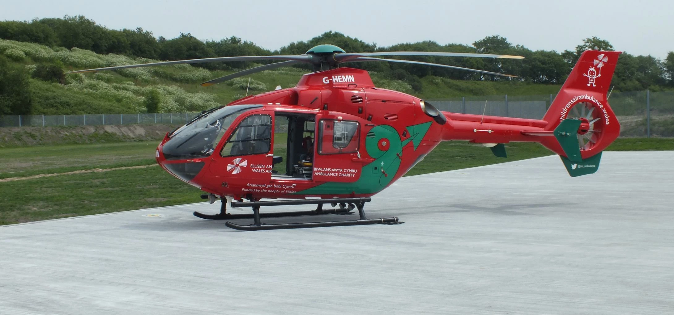 One of the Wales Air Ambulance Charity's current fleet. 