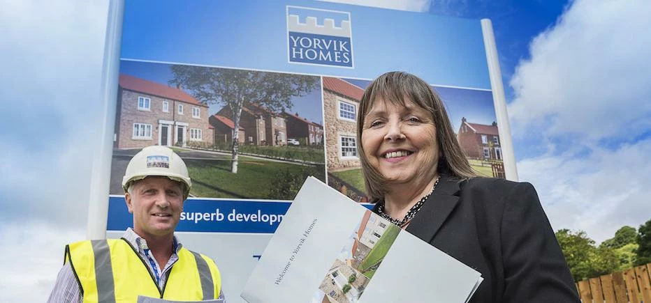 Sales Executive, Ann Wardell, Yorvik Homes and Paul Taylor, Construction Manager, Yorvik Homes at th