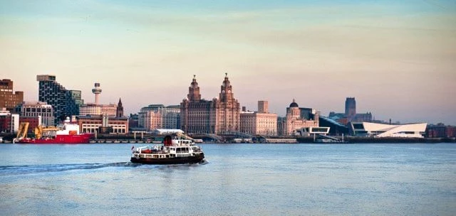 Liverpool waterfront from river