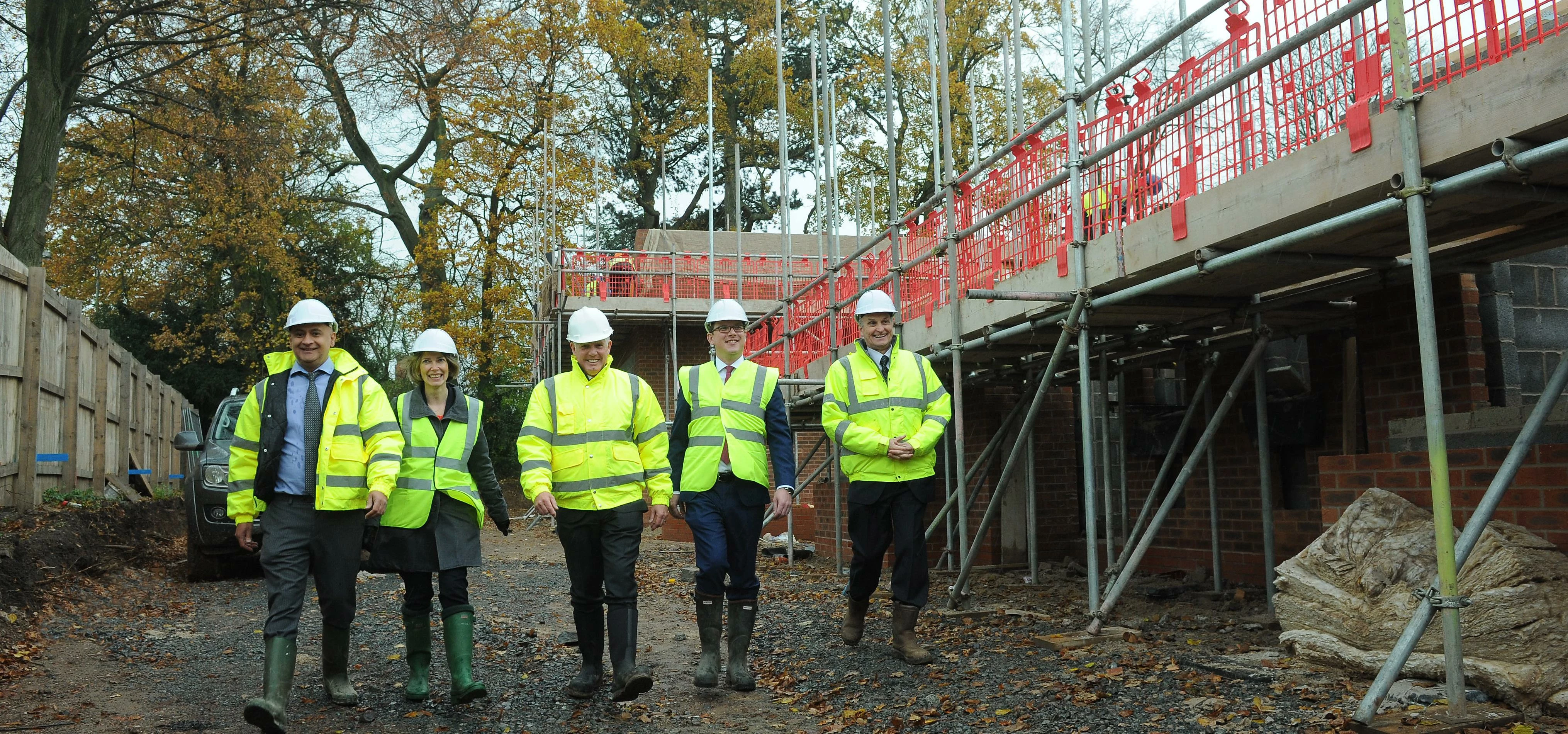 Pictured at the Wolverhampton development are, from left: Gurvinder Kehel (Higgs & Sons), Claire Ham