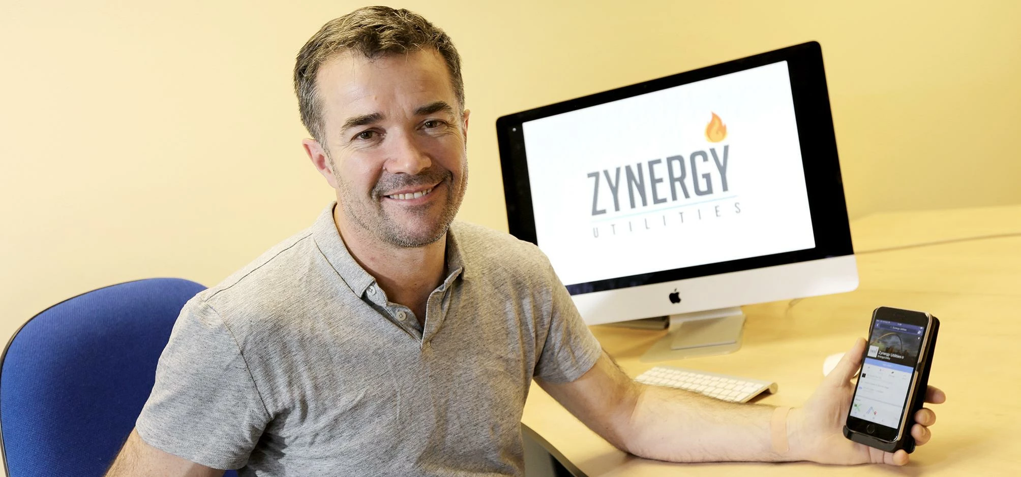 Mike Dodds, Director of Zynergy Utilities has located his business at The Hub in Washington and has 