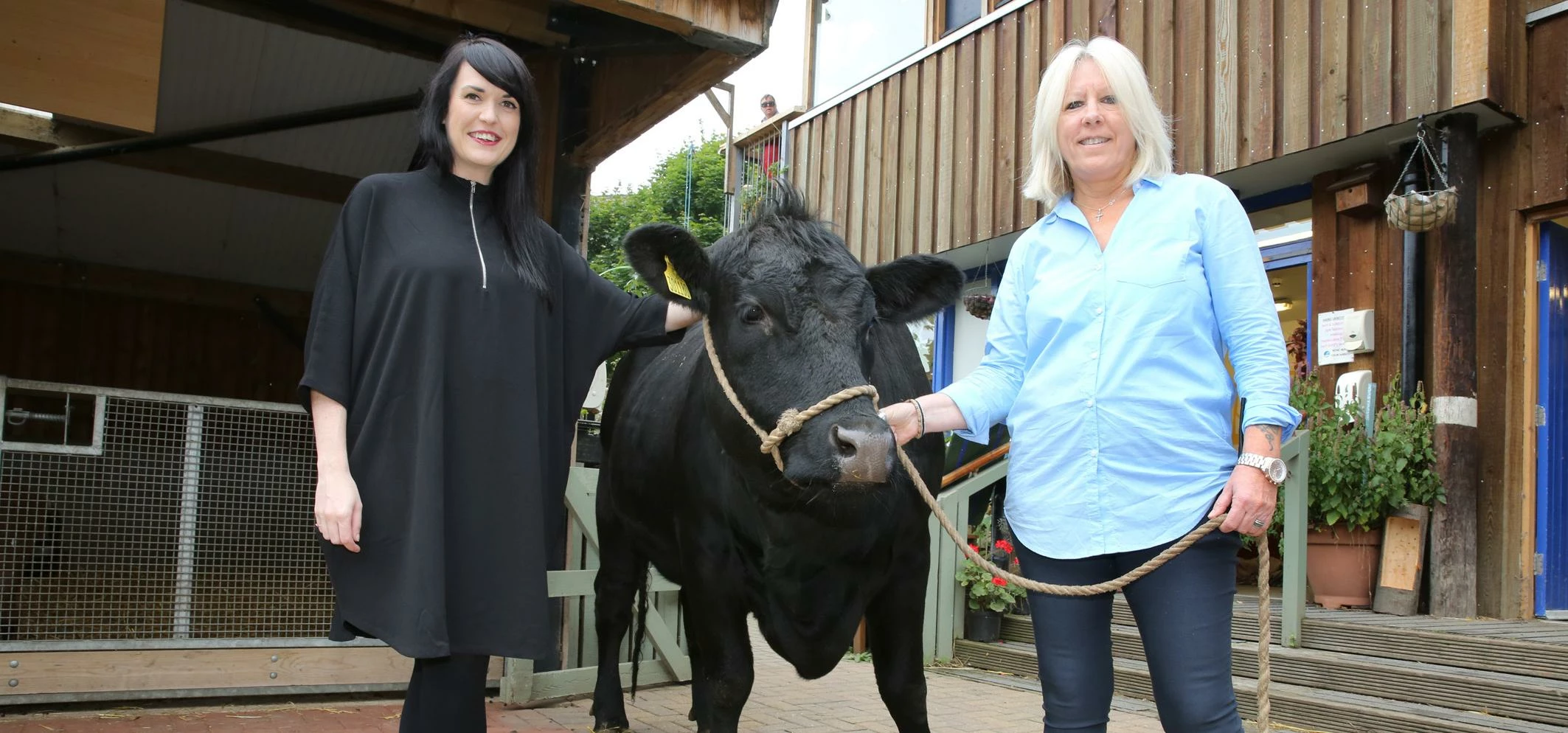 Beth Hazon, Managing Director of Drummond Central and Andrea Haynes, Farm Manager at Ouseburn Farm.