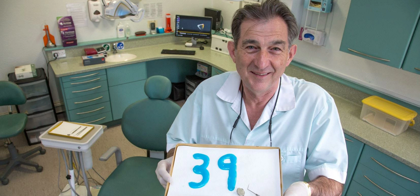 Iain Dale, retiring after 39 years as a Dentist in Stourbridge 