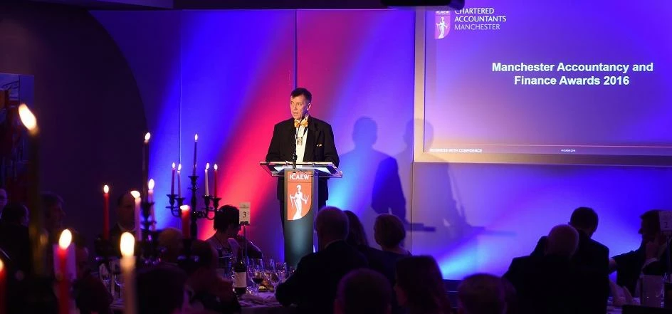 Manchester President Colin Gillespie at the 2016 annual awards dinner