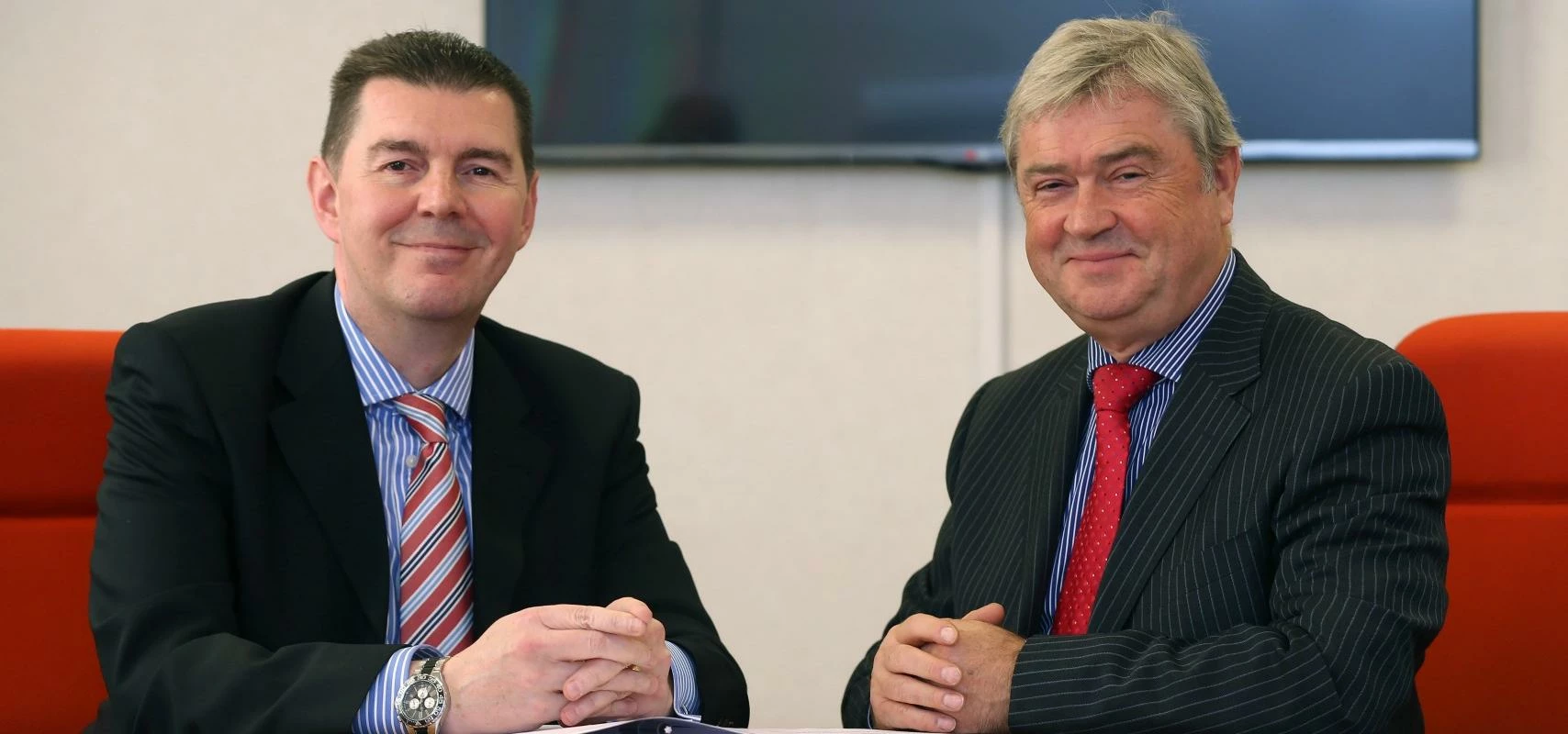New Tax Partner David Waddington with Director of Haines Watts Liverpool Des Veney