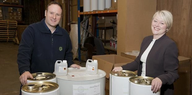 Special Laminates export sales manager, Dean Raven and Chamber International Trade services manager,