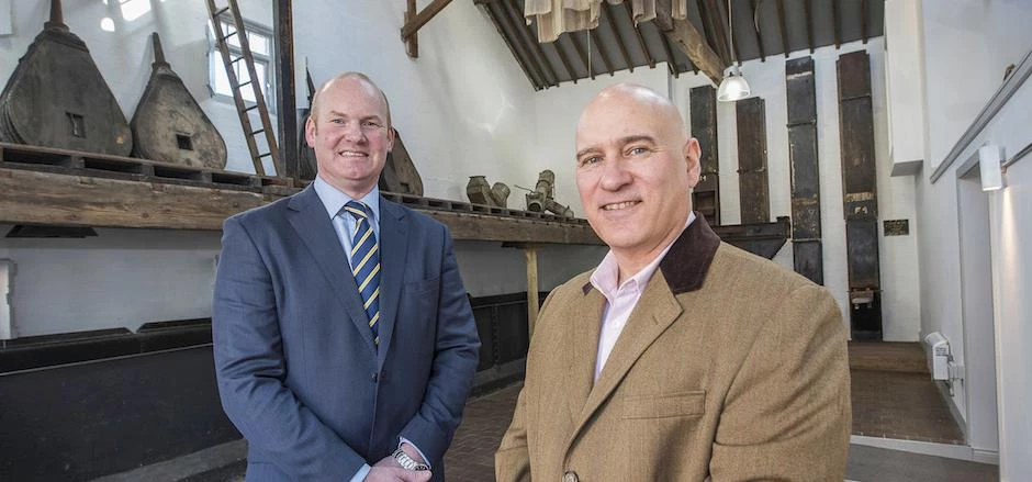 Northminster Ltd development surveyor, Alastair Gill and former BBC TV journalist, Jim O’Farrell, th
