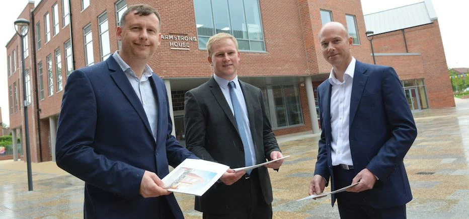 Local Transport Projects Directors Tony Kirby, left, and Andy Mayo, right, with Asset Manager John G