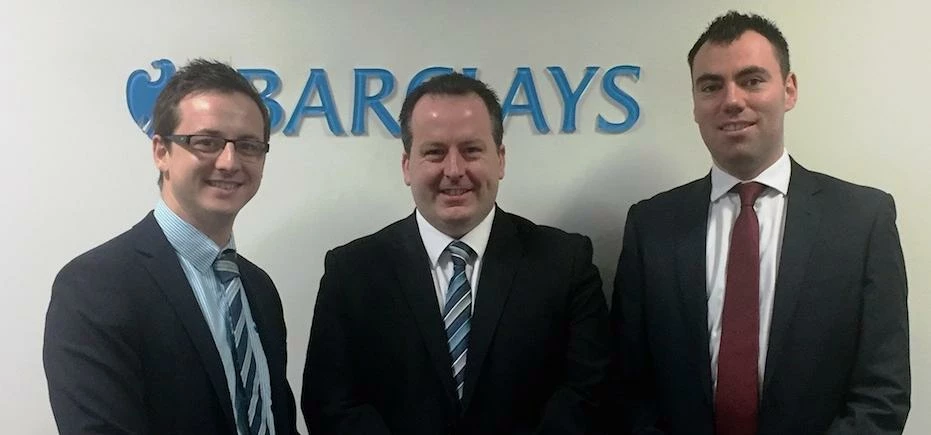 Mark Waite, Craig Ingram and Danny Scarr, Barclays Business and Corporate Banking.