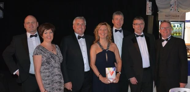 The Nortech team celebrate their award win – left to right - William O’Neil, Gill Johnson, Bryan Bun