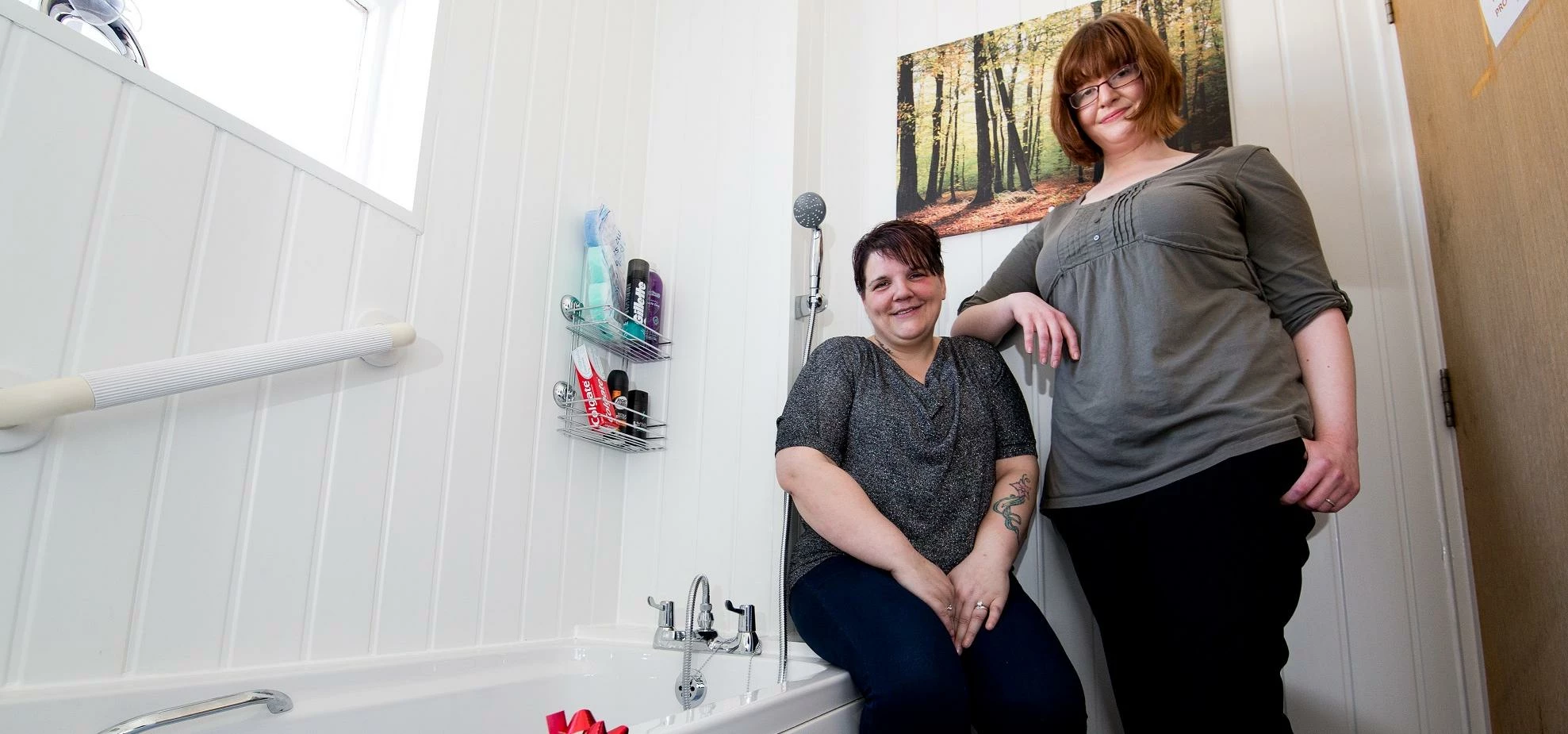 Left – Michelle, Petrus Hub service user and right – Laura, Petrus Hub manager