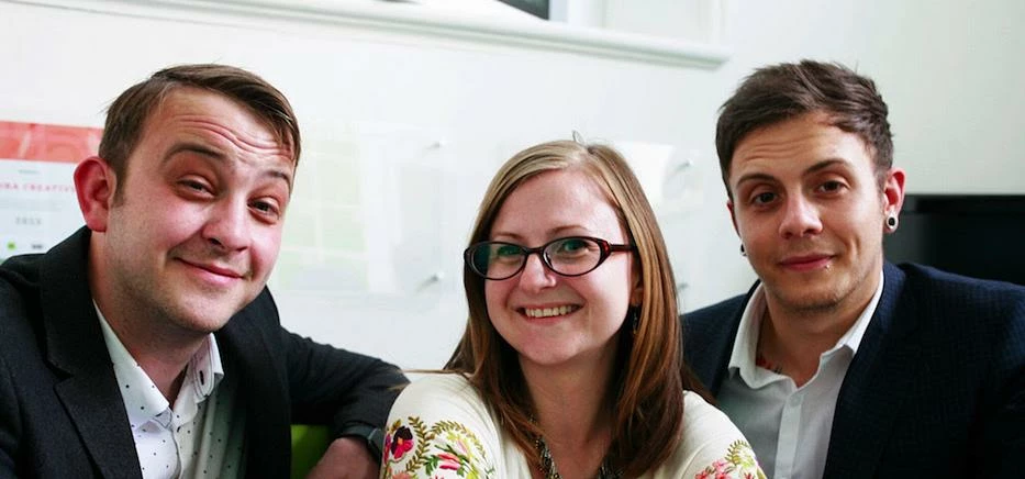 Ryan Daniels, Gemma Daniels and Nathan Richards, directors of Hydra Creative. Image credit: CK Goldi