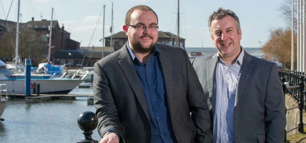 New Corporate Manager Andrew  Jordan (LEFT) with 360 Director, Andy Steele