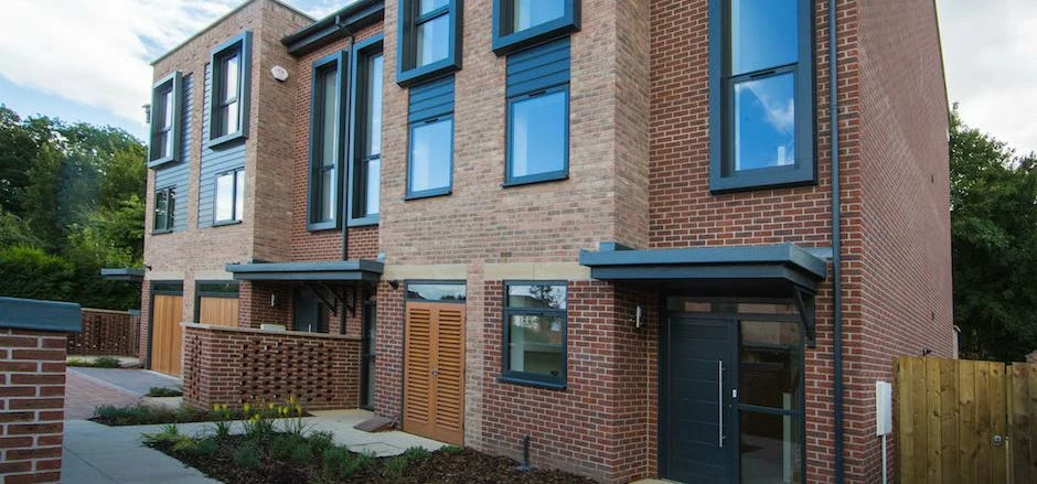 The finished new homes on New Lane in Holgate, York.