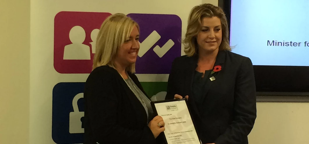 Sarah Saunders, Head of Client Services at The Clear Company and Penny Mordaunt MP