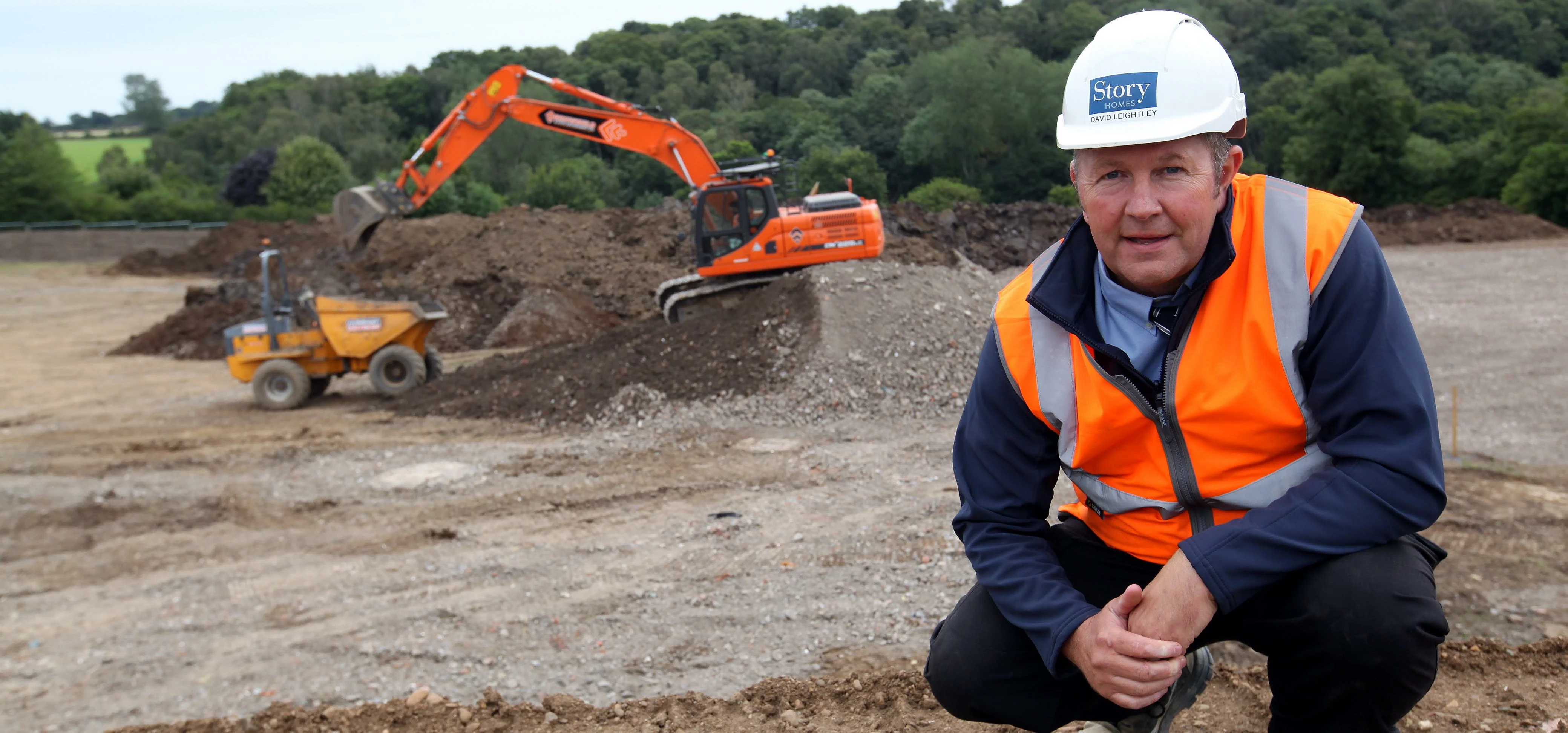 Story Homes site manager starts work on site at Morpeth