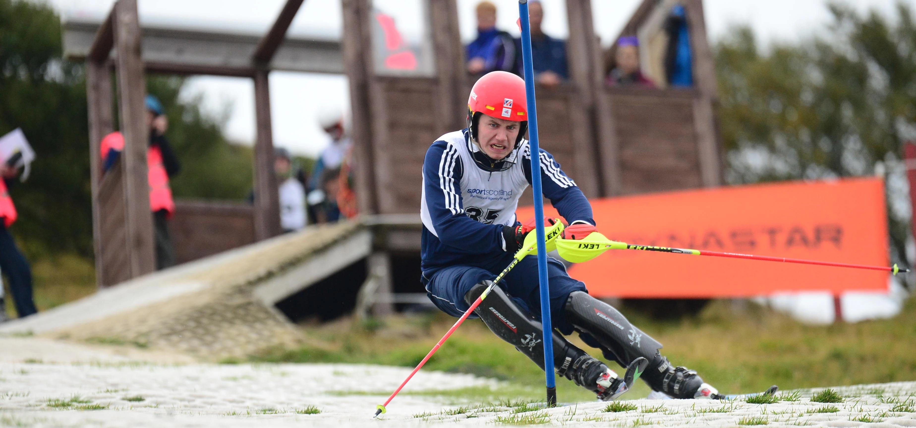 Euan Kick, male winner of the U21 and the Overall category in both slalom and giant slalom disciplin