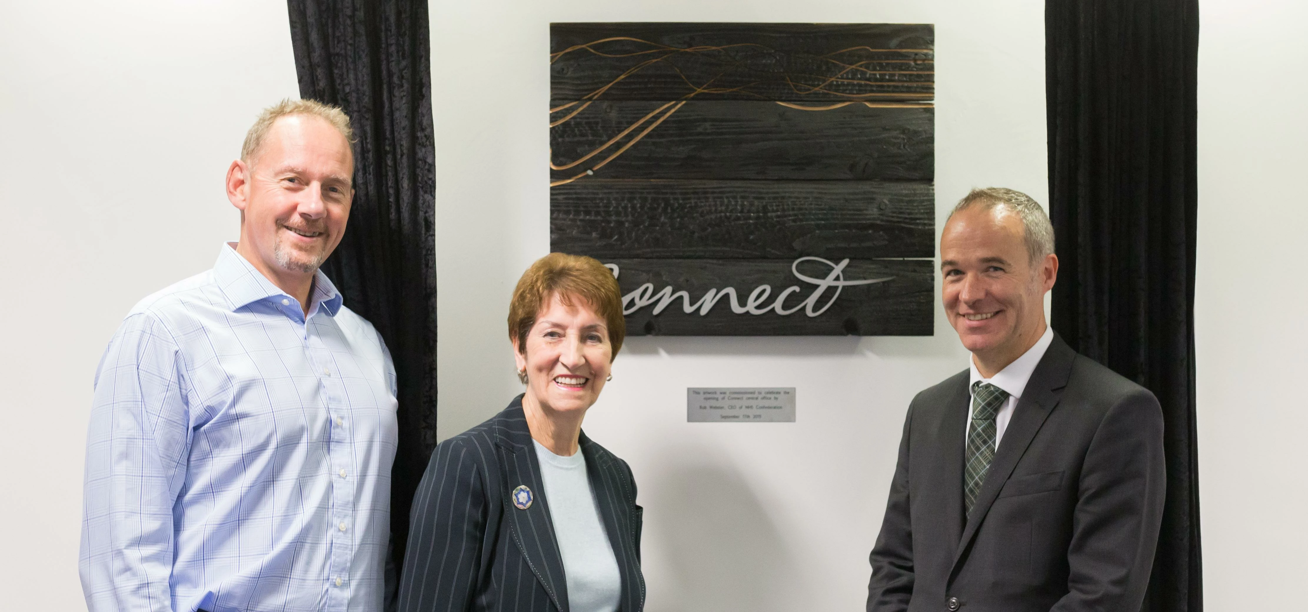 Andrew Walton, Executive Chair of Connect, Norma Redfearn, Mayor of North Tyneside, and Rob Webster,