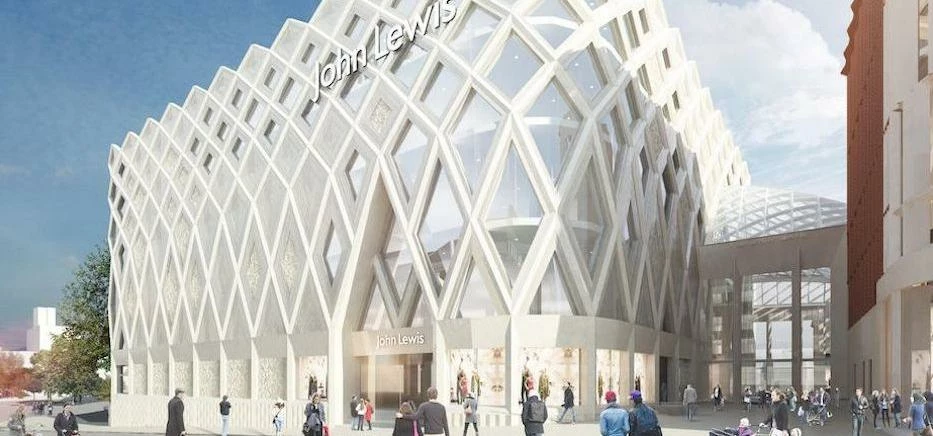 A CGI image of the flagship John Lewis store.