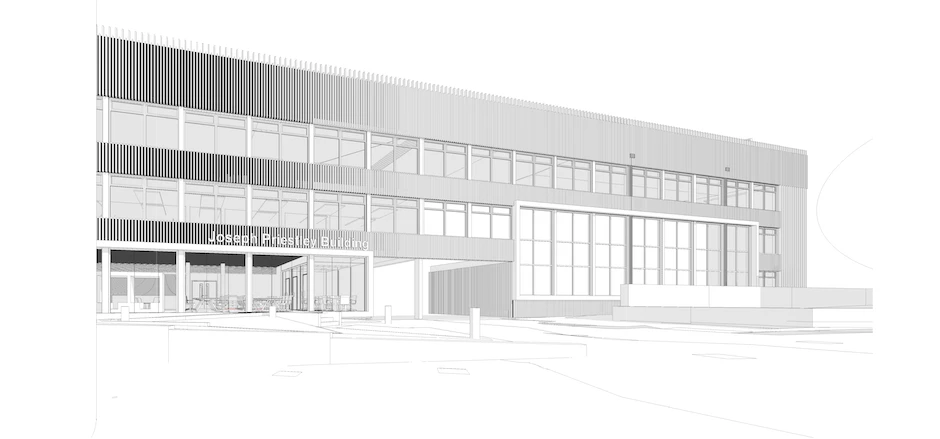 An artist's impression of The Joseph Priestley Building at The University of Huddersfield.
