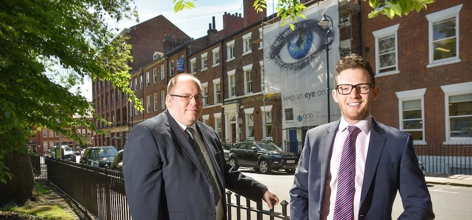  Tom Loughran (left) of 88M Group and Dominic Towler from Sanderson Weatherall.