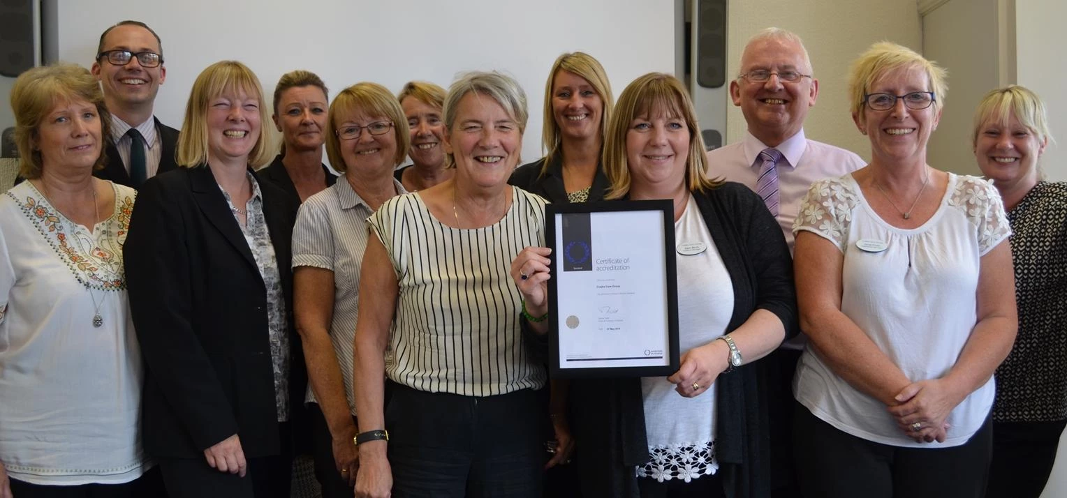 Staff from Czajka Care Group celebrate being awarded the Investors in People accreditation