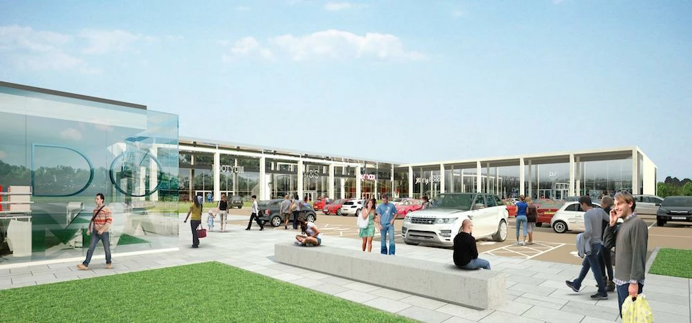 CGI of the leisure and retail park at Thorpe Park Leeds. Image: TPDL