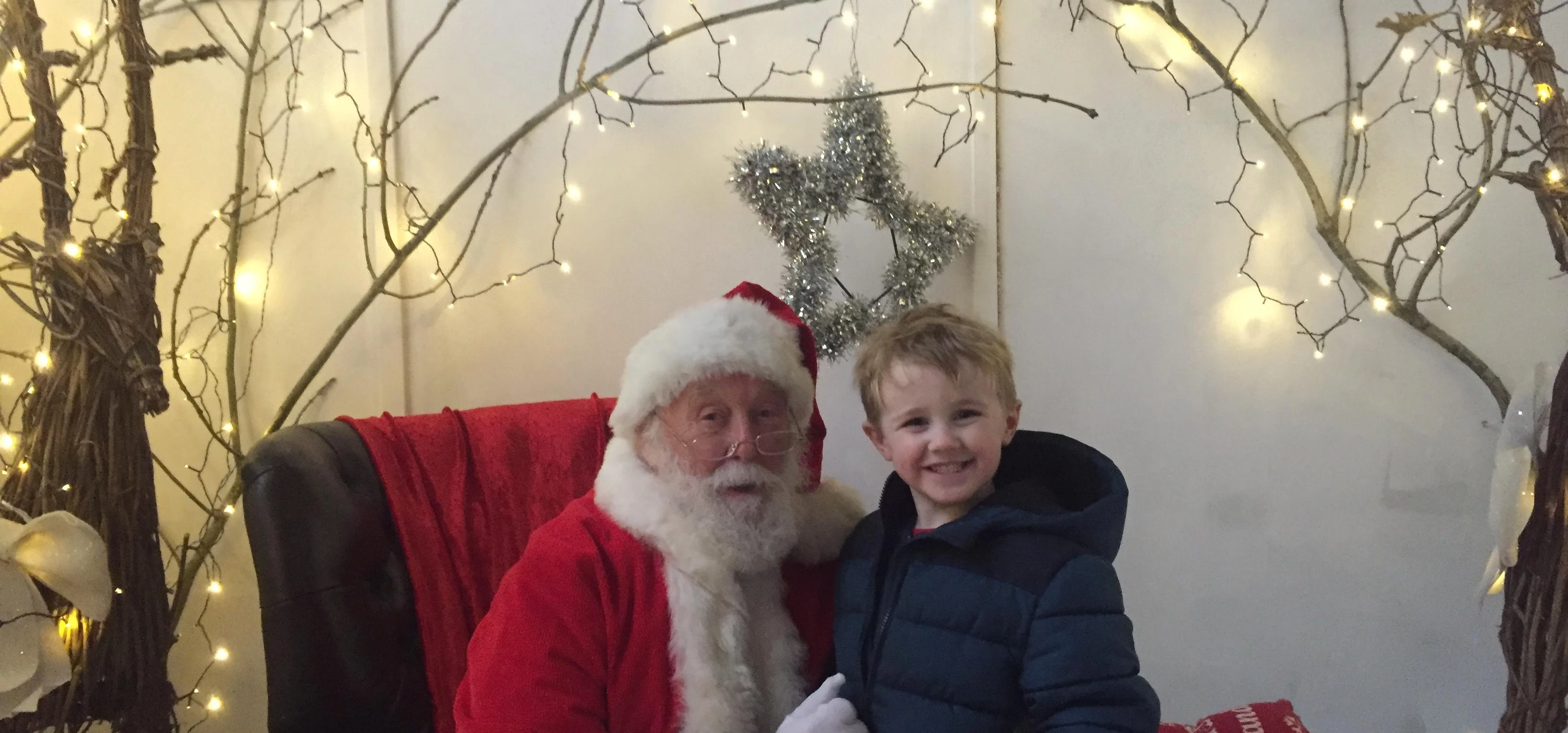4 year old Oliver Cheshire with Santa