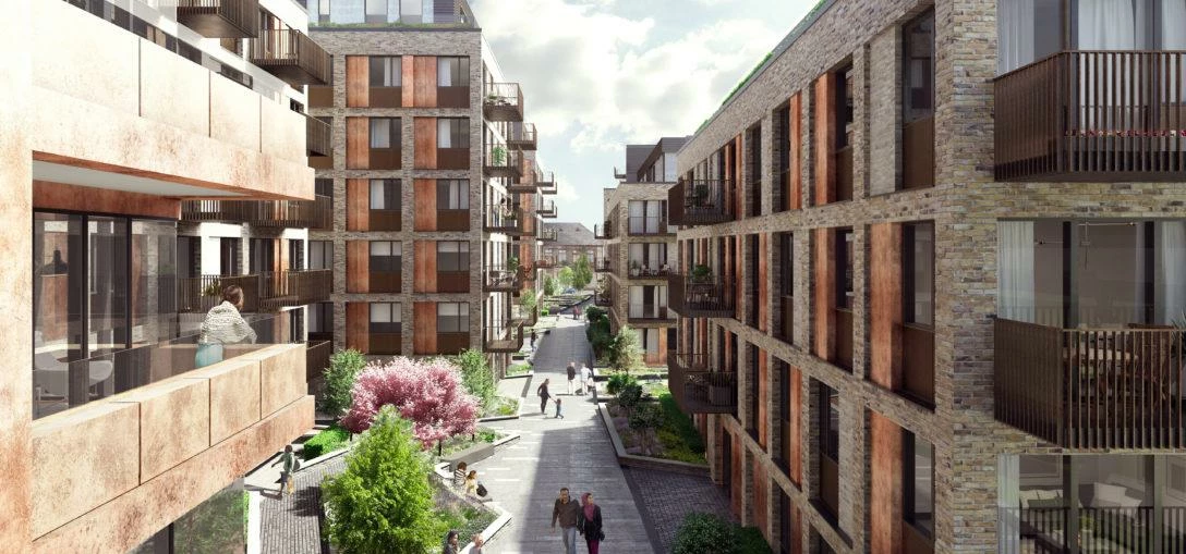 Artist's impression of the new Deptford Foundry development by Anthology.