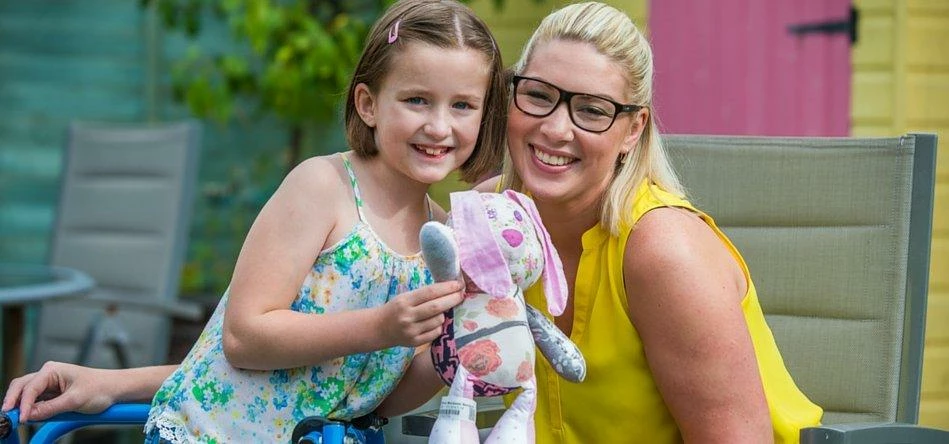 Chloe with foster mother Louise Ellis