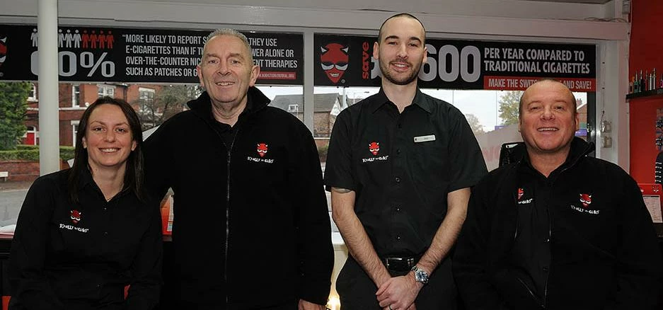 General manager Dan Wilkinson (second right), pictured with Julian Urry (second left) and Steve Wilk