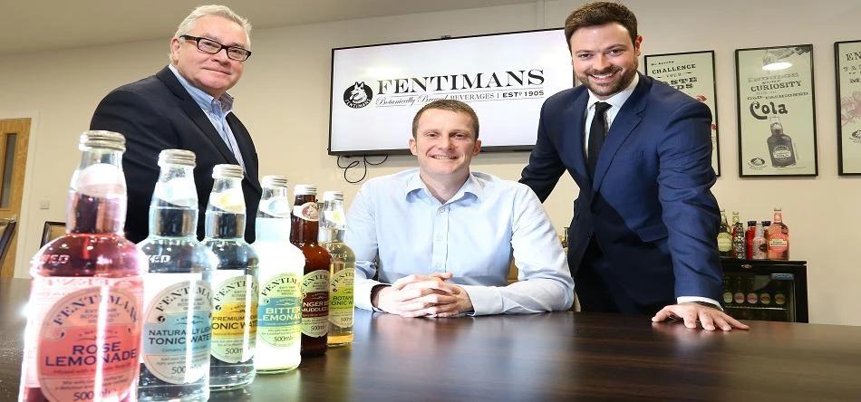 David Charlton and Craig Whitfield of Fentimans with Chris Stappard of Edward Reed Recruitment.