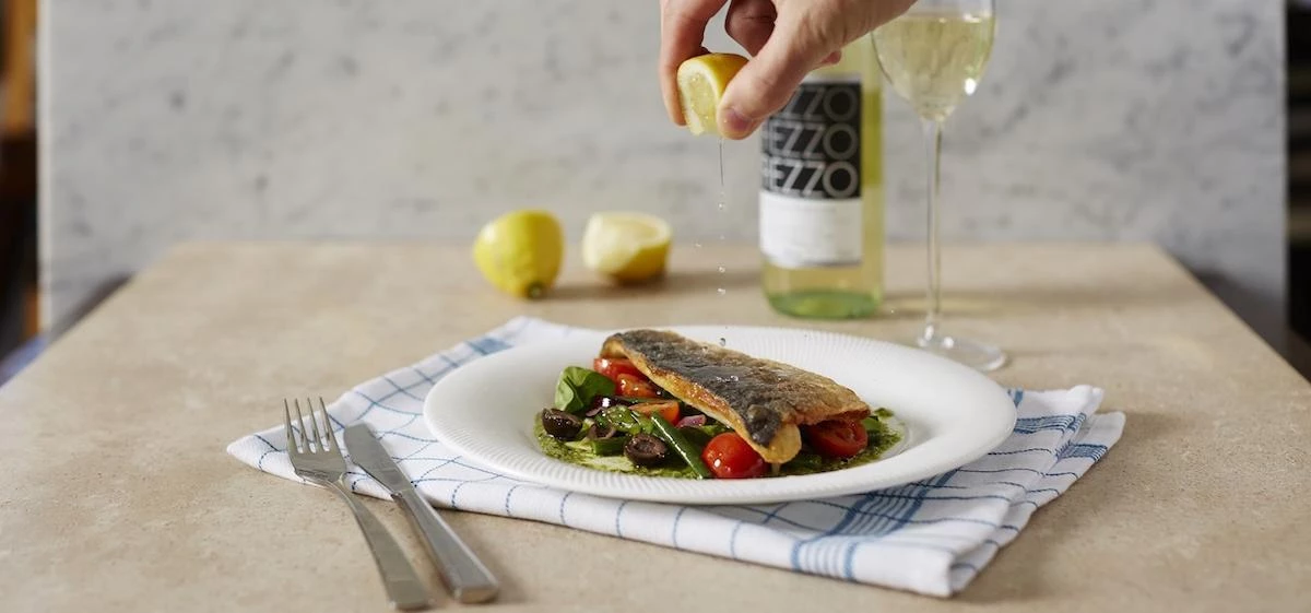 A sea bass dish