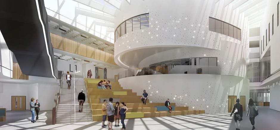 Artist's impression of the interior of the proposed Social Sciences facility. 