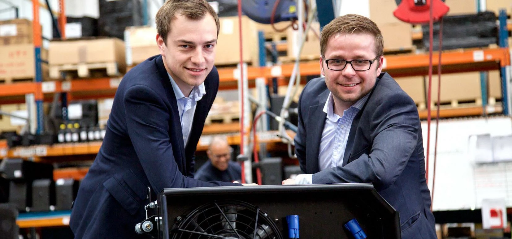 Major milestone: (l-r) Matt Hateley and Pawel Cierniak (both Grayson Thermal Systems)