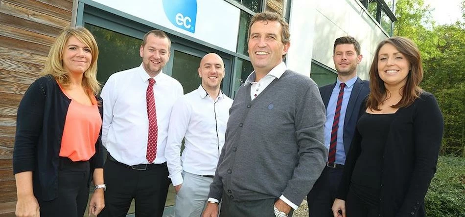 The management team at EC Outsourcing - Phil Westoby, MD, middle, front.