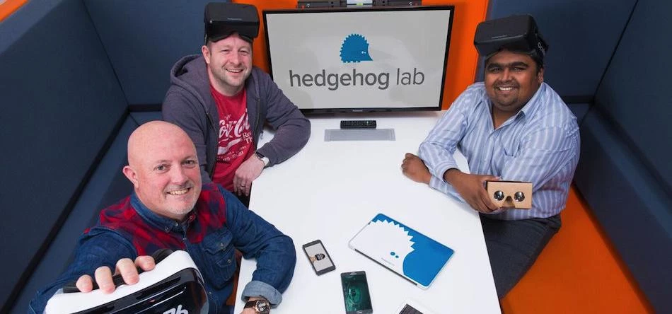 hedgehog lab's new Director of Immersive Technologies Shaun Allan (front) with Chief Product Officer