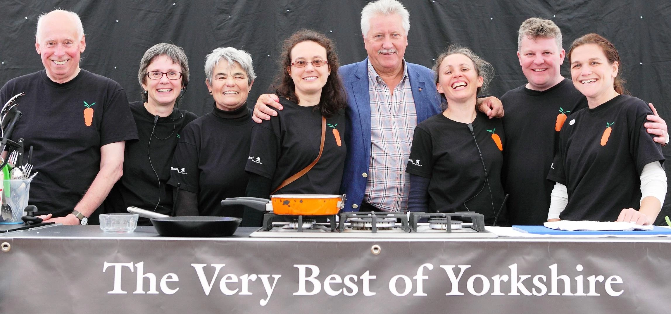 Homegrown Food Festival team with Brian Turner- l-r- Michael Webster, Sally Anderson, Rowena Webster