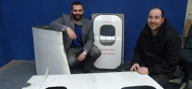Stuart Abbott of Stu-Art Aviation Furniture (right)
