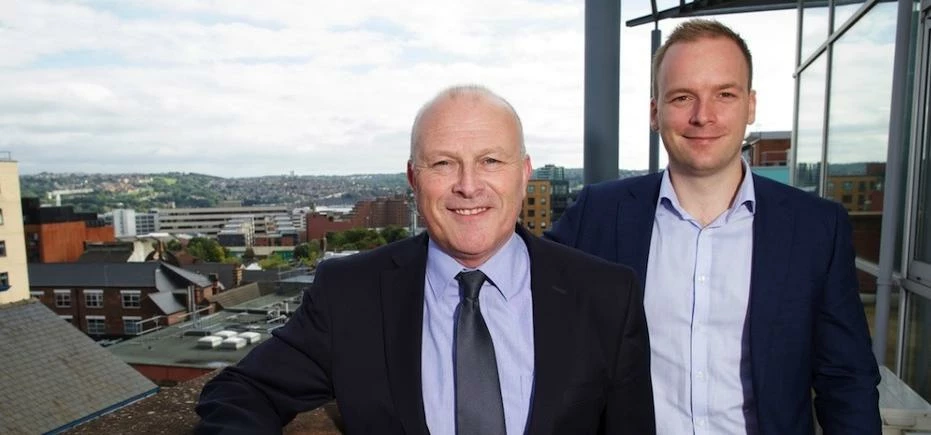 Allan Wood, UK Steel Enterprise Innovation Centre Manager and Toby Harper, Founder and CEO of In-Hou