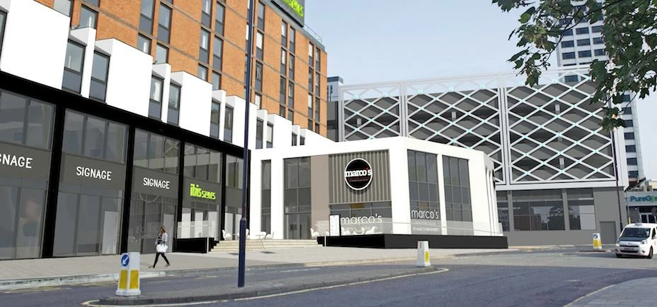 A CGI image of Marco Pierre White's first restaurant in his home city.