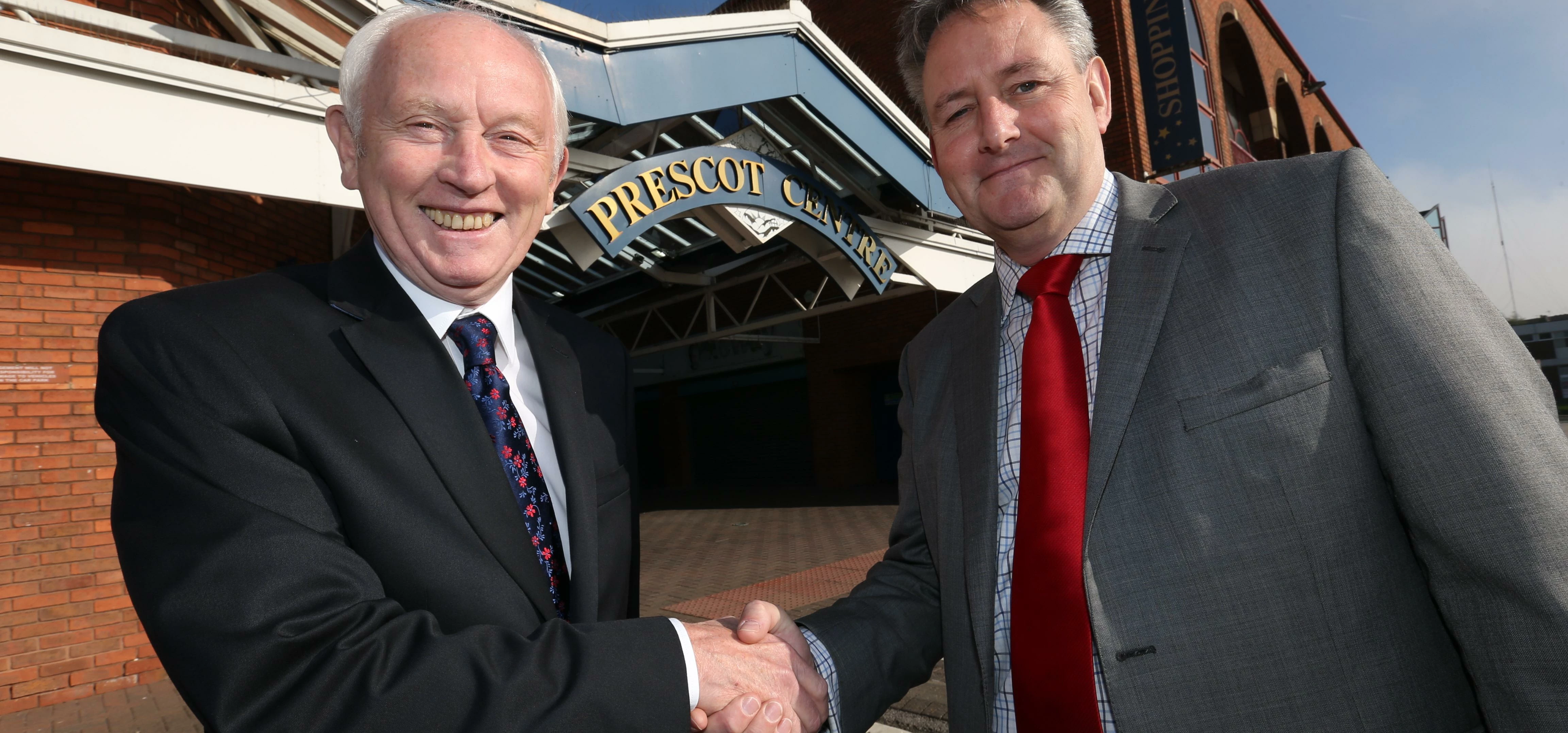 Cllr Mike Murphy (left) with Groupe Geraud MD Philip Lamb