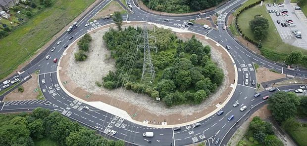 Ainsley Top roundabout after the renovations